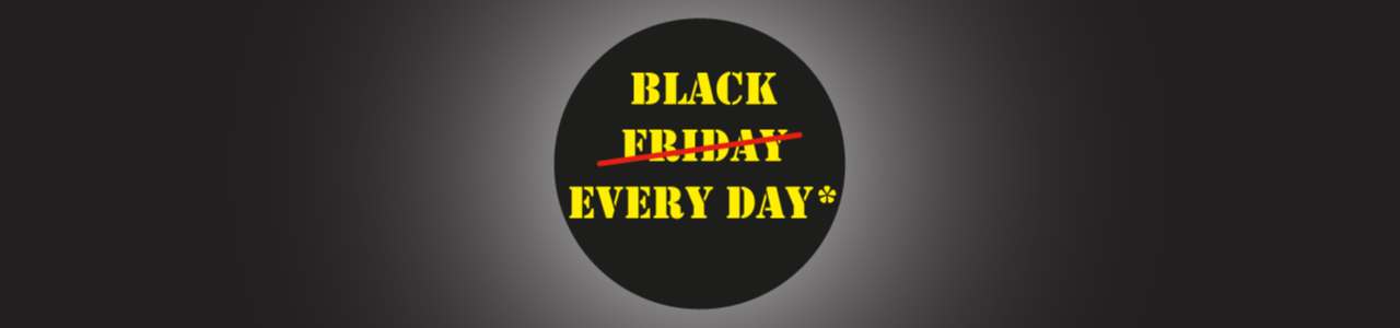 Toujours le bon prix - toute l’année. Black friday badge